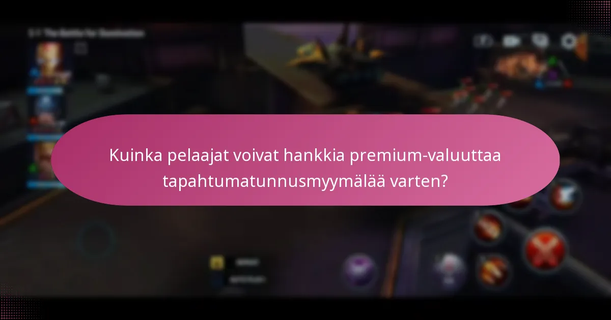 Kuinka pelaajat voivat hankkia premium-valuuttaa tapahtumatunnusmyymälää varten?