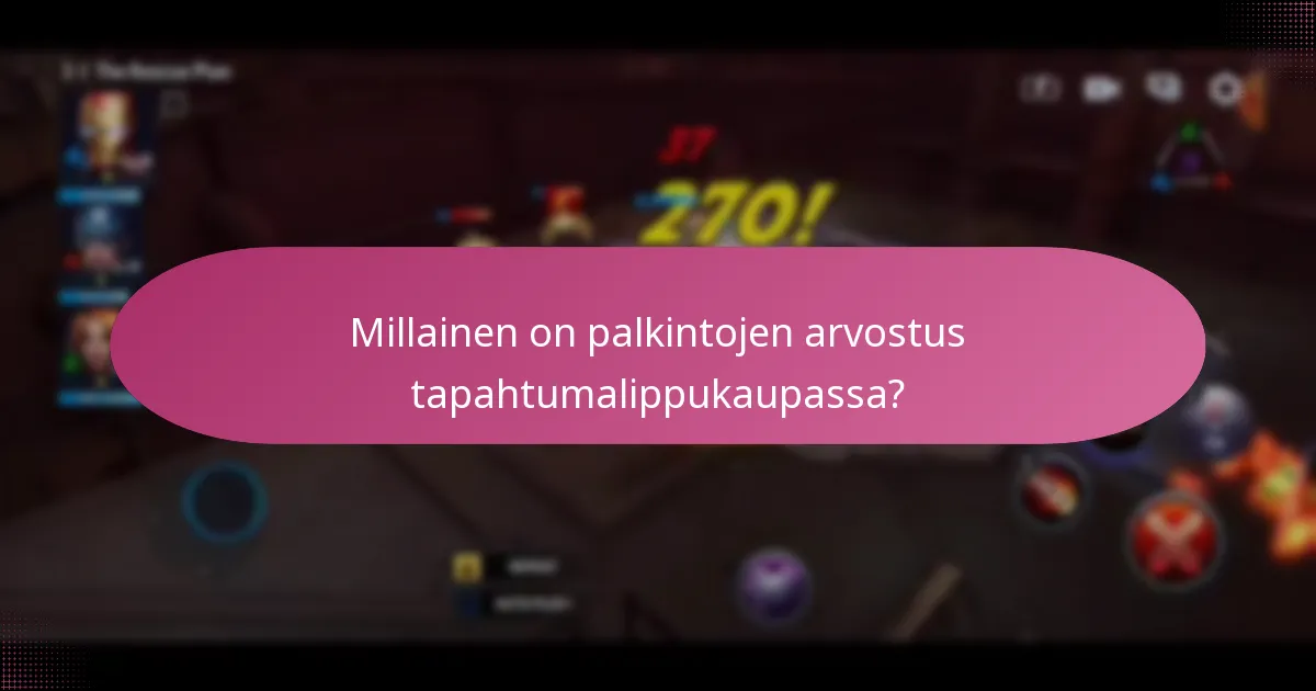 Millainen on palkintojen arvostus tapahtumalippukaupassa?