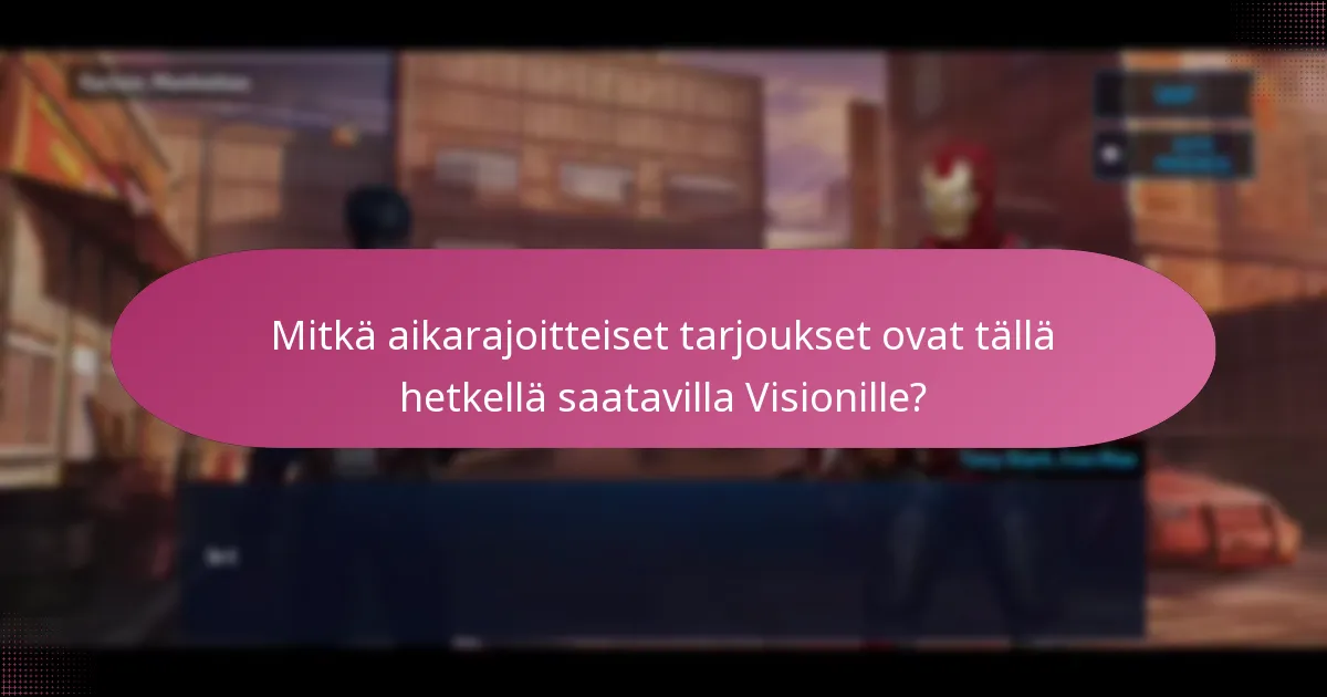 Mitkä eksklusiiviset esineet voidaan hankkia Vision-kuponkikoodeilla?